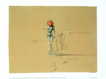 Untitled (Female Figure with Head of Flowers), 1937 by Salvador Dali