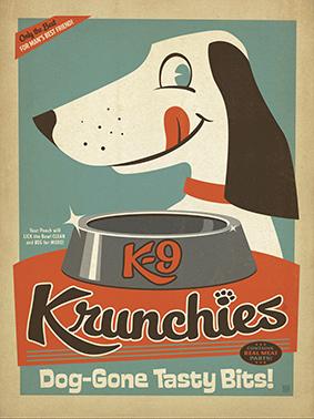 Vintage, K9 Crunchies Dog Food by Al Joeand