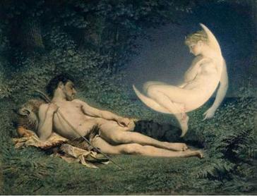 Moon Goddess Selene and Endymion by Victor Florence Pollet