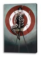 The Knife Thrower by Gill Del-Mace (Stretched Canvas)