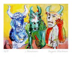 3 Minotaurs by Auguste Blackman