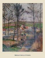 The Banks of the Viosne at Osny in Grey Weather, Winter 1883 by Camille Pissarro