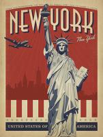 Vintage Advertising, Statue of Liberty, New York, USA by Al Joeand