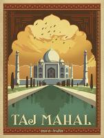 Vintage Advertising, Taj Mahal, India by Al Joeand