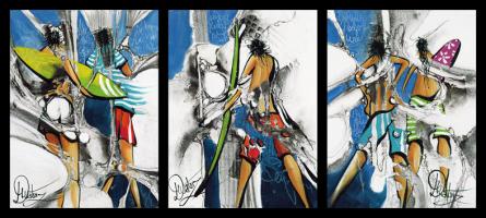 Surf Talk (Triptych) by Donald James Waters