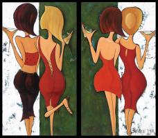 Painting The Town Red (Diptych) by Natalie Dyer