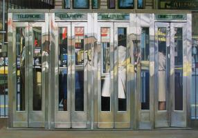 Telephone Booths, by Richard Estes