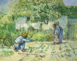 First Steps, After Millet, 1890 by Vincent Van Gogh