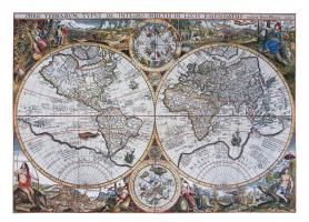 World Map, 1594 by Petrus Plancius