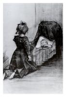 Girl Seated by a Cradle, 1883 by Vincent Van Gogh